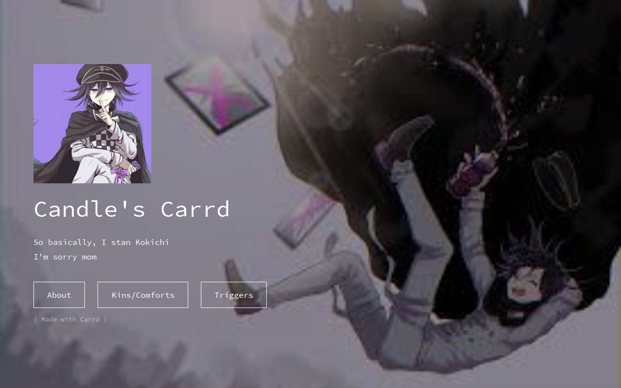 Carrd profile picture for @candlestick